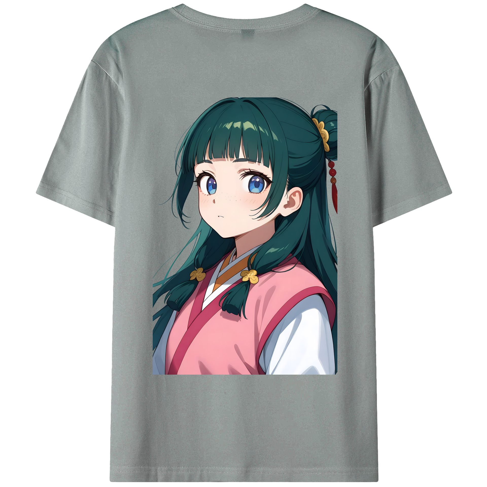 （画像用） 薬屋のひとりごと The Apothecary Diaries 綿100％ メンズ半袖Tシャツ（バックプリント） 通気性